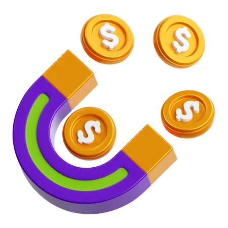 Attracting Money  3D Icon