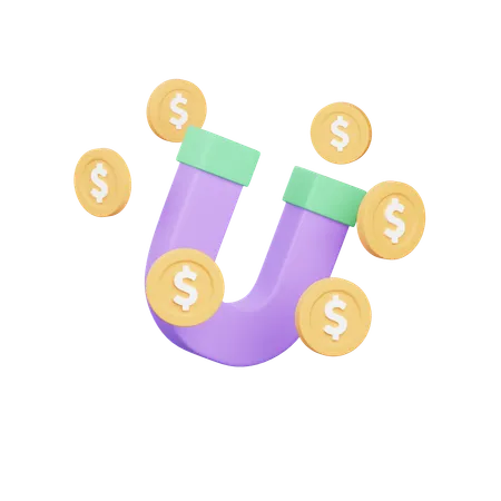 Attracting Money  3D Icon