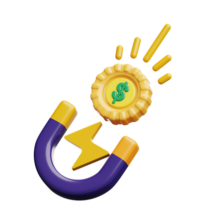 Attracting Money  3D Icon