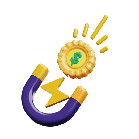 Attracting Money  3D Icon