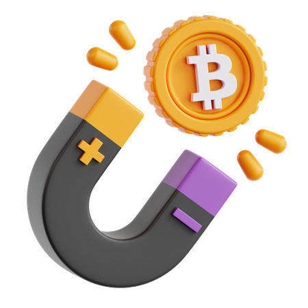 Attraction Bitcoin  3D Icon