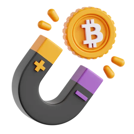 Attraction Bitcoin  3D Icon