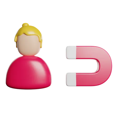 Attractive Magnetic Followers 3D Icon