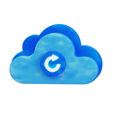 Seta de atualização da nuvem  3D Icon