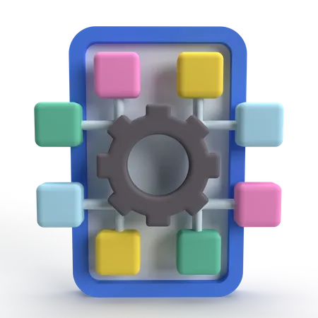 Atualização móvel  3D Icon