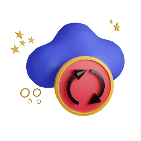 Atualização na nuvem  3D Icon