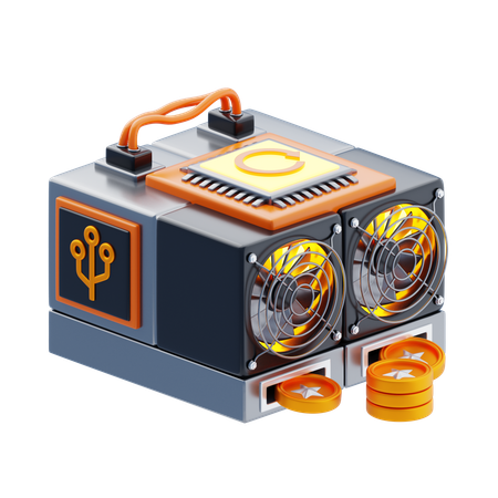 Atualizações de hardware de mineração  3D Icon