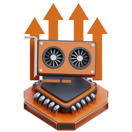 Atualizações de hardware de mineração  3D Icon