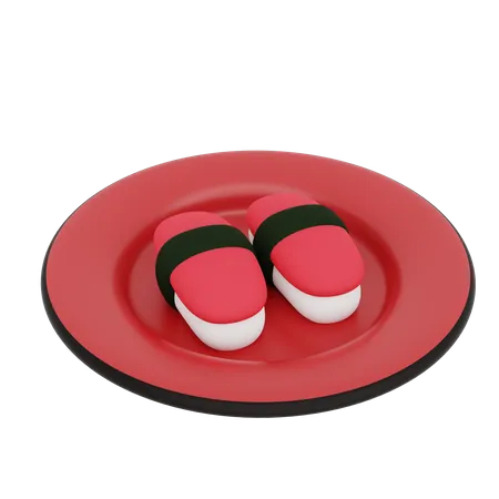 Sushi de atún  3D Icon