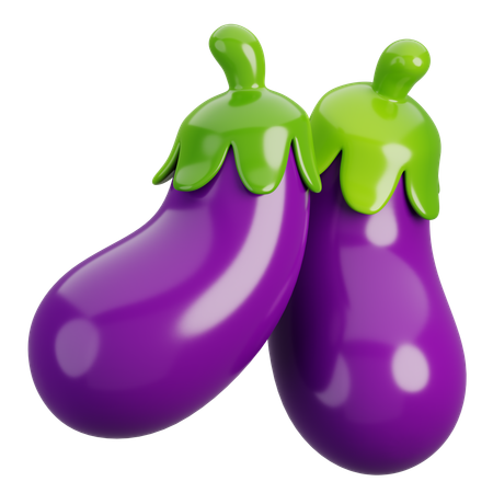 Aubergine  3D Icon