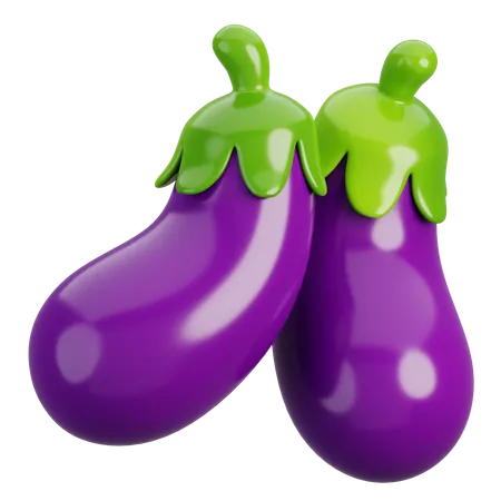 Aubergine  3D Icon