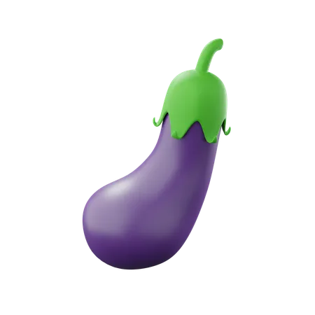 Aubergine  3D Icon