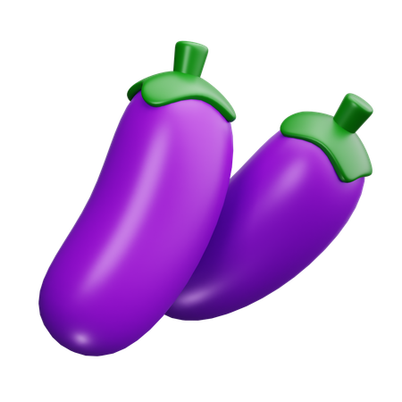 Aubergine  3D Icon