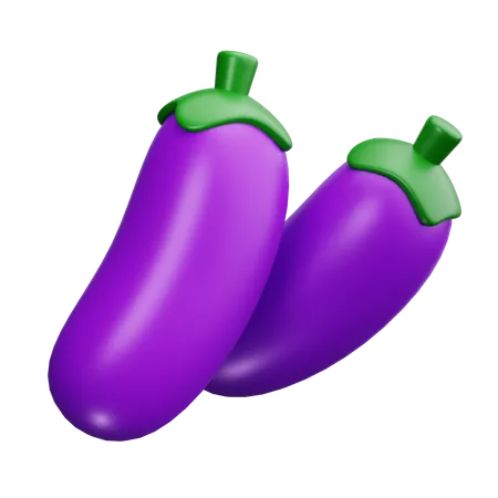 Aubergine  3D Icon