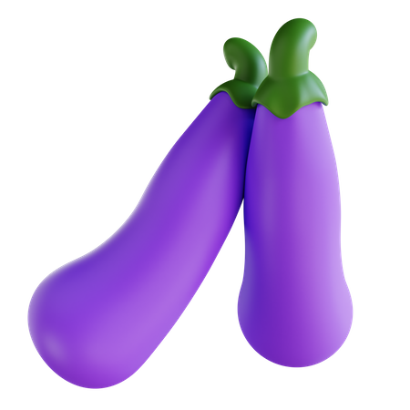 Aubergine  3D Icon