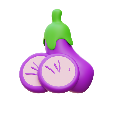 Aubergine  3D Icon