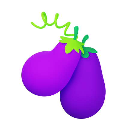 Aubergine  3D Icon