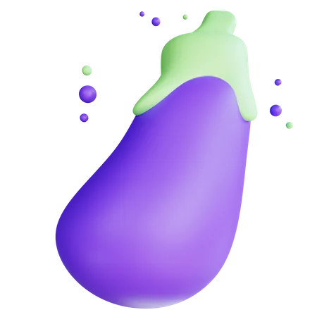 Aubergine  3D Icon