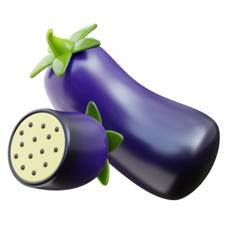 Aubergine  3D Icon