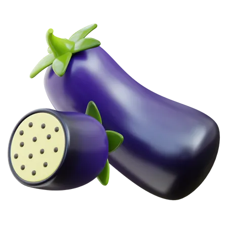 Aubergine  3D Icon