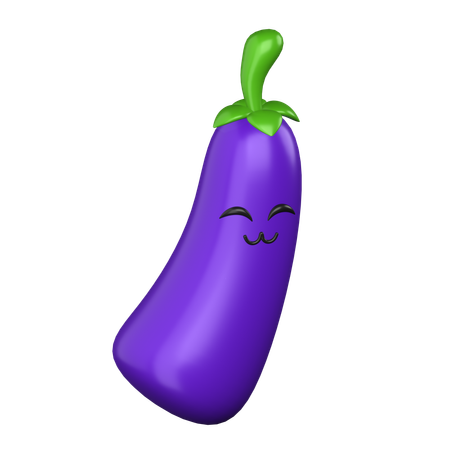 Sourire d'aubergine  3D Icon