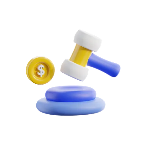 Auction  3D Icon