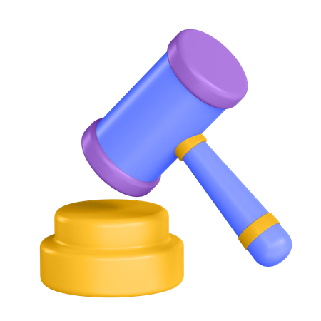 Auction Hammer  3D Icon