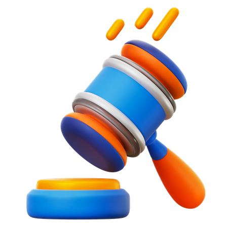 Auction Hammer 3D Icon