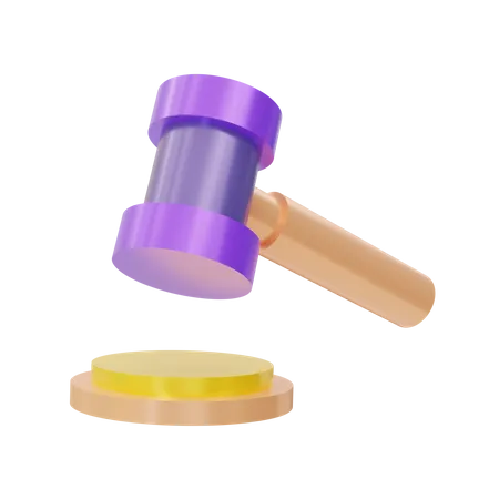 Auction Hammer  3D Icon