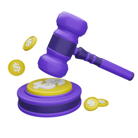 Auction Law  3D Icon