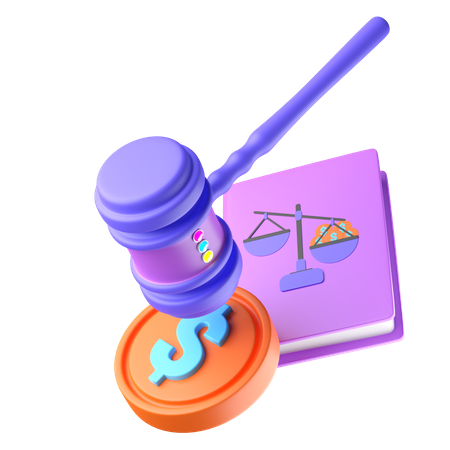 Auction Law Book  3D Icon