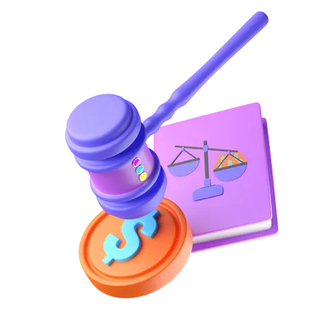 Auction Law Book  3D Icon