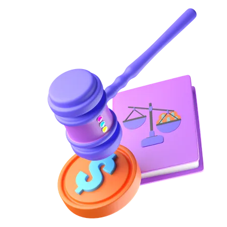 Auction Law Book 3D Icon