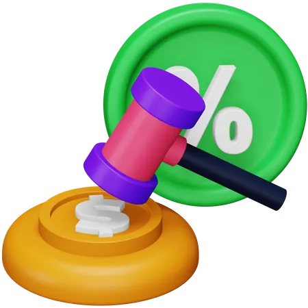 Auction Market  3D Icon