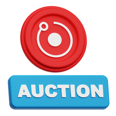 Auction Render Token  3D Icon