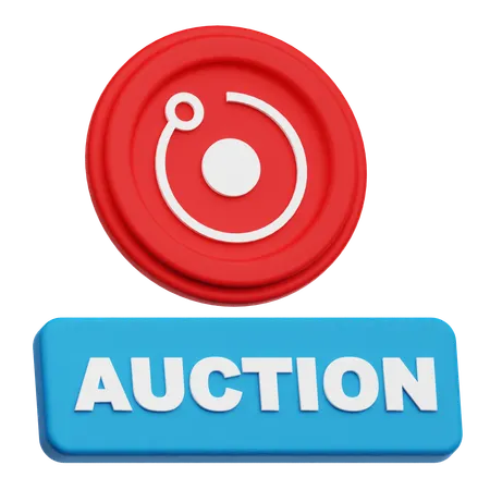 Auction Render Token  3D Icon