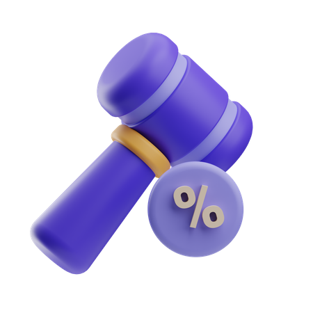 Auction Tax  3D Icon