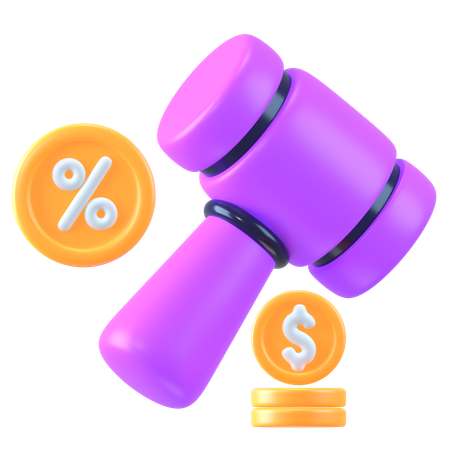 Auction Tax  3D Icon