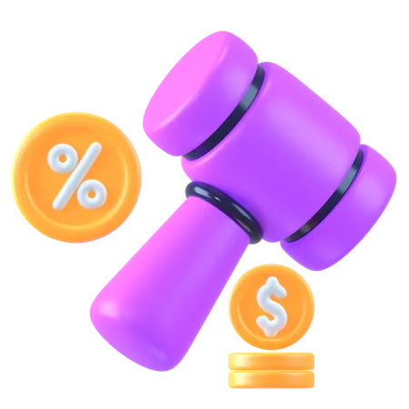 Auction Tax  3D Icon