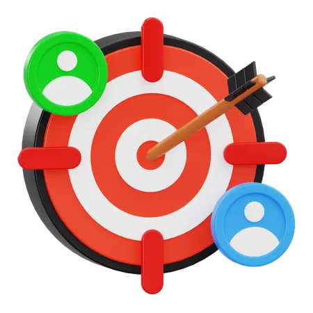 Audience targeting  3D Icon
