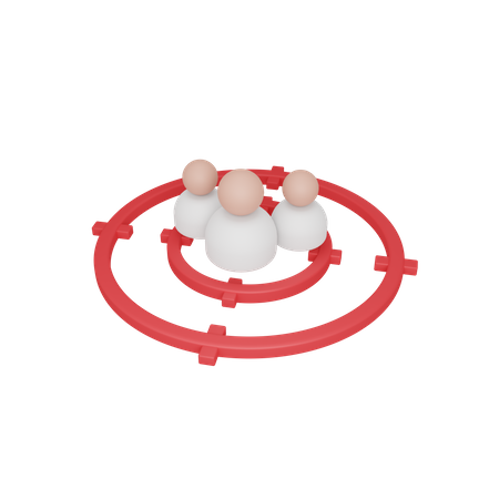 Público objetivo  3D Illustration