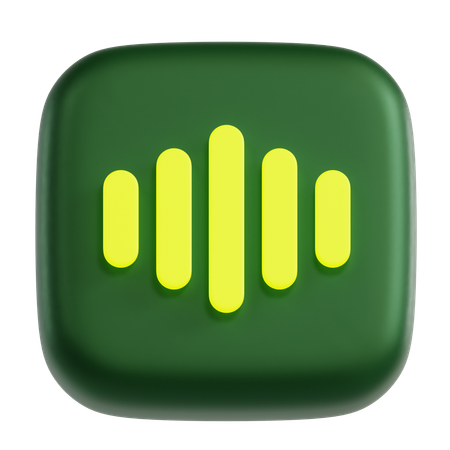 Audio  3D Icon