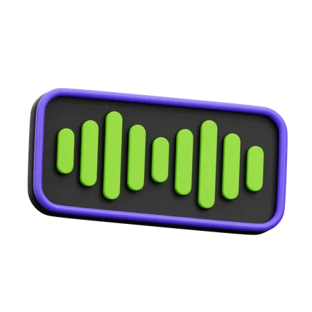 Audio  3D Icon