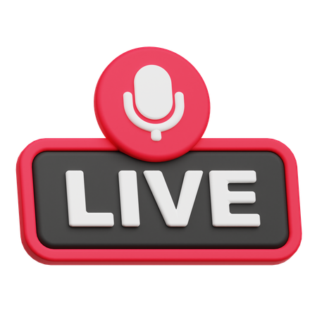 Áudio ao vivo  3D Icon