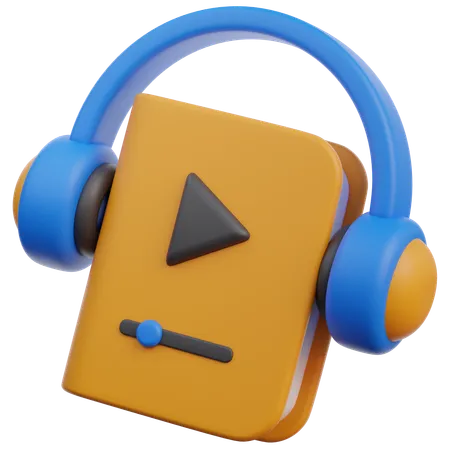 Audio Book 3 D Icon 3D Icon