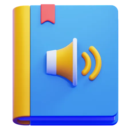 오디오 북  3D Icon