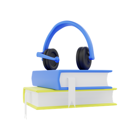 Audio Book  3D Illustration