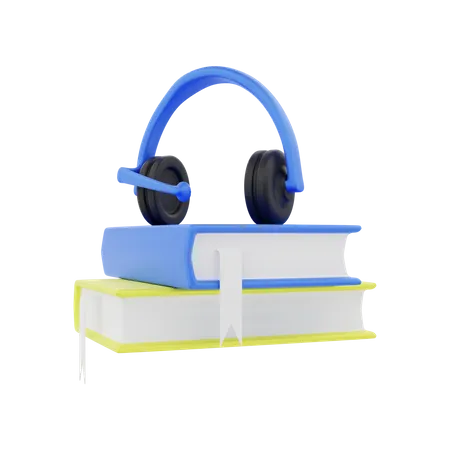 Audio Book  3D Illustration