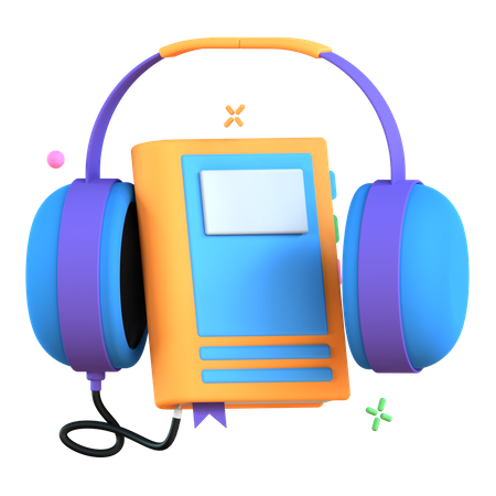 Audio Book  3D Illustration