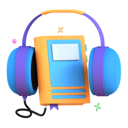 Audio Book  3D Illustration